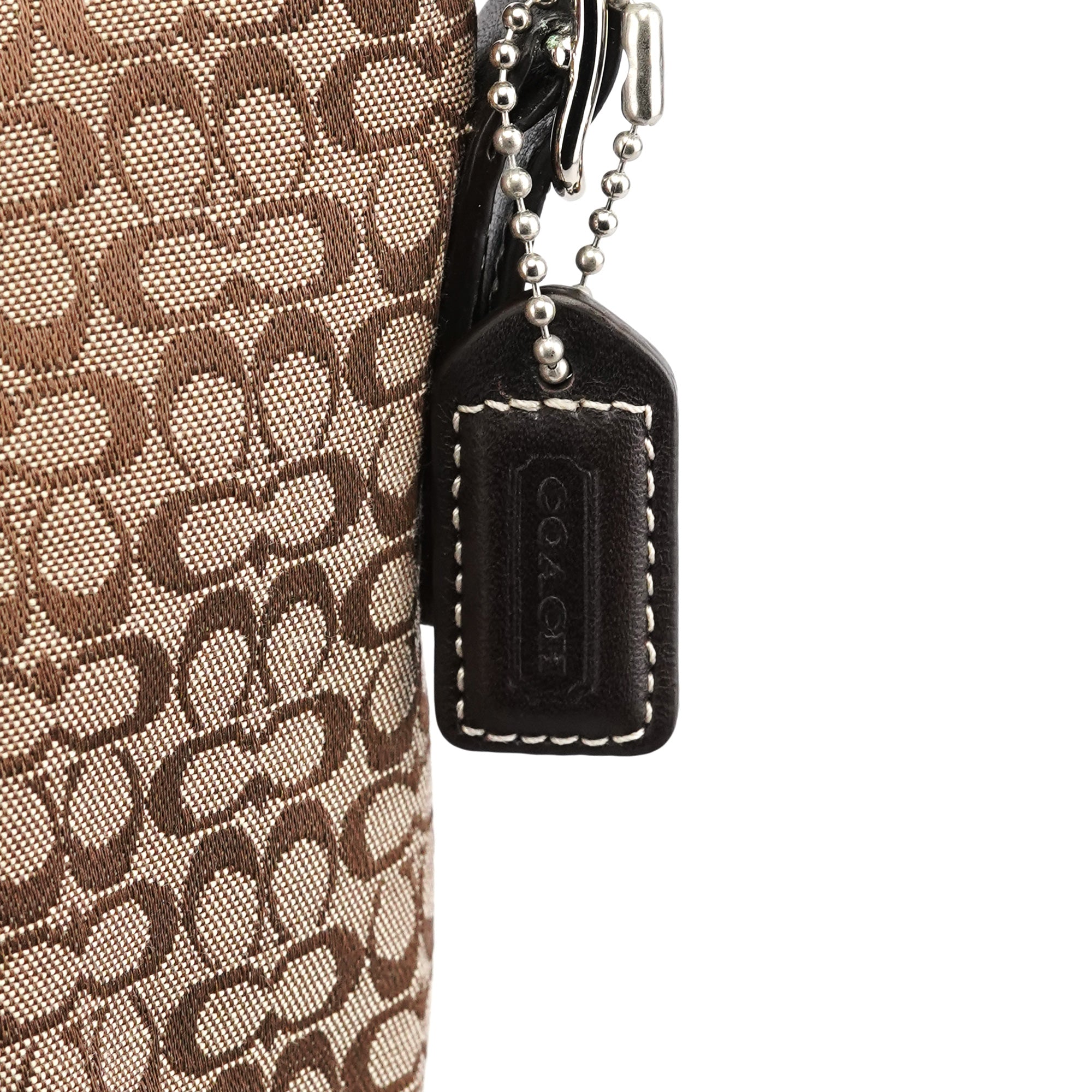 Coach 4771 Beige Brown Signature Shoulder Bag