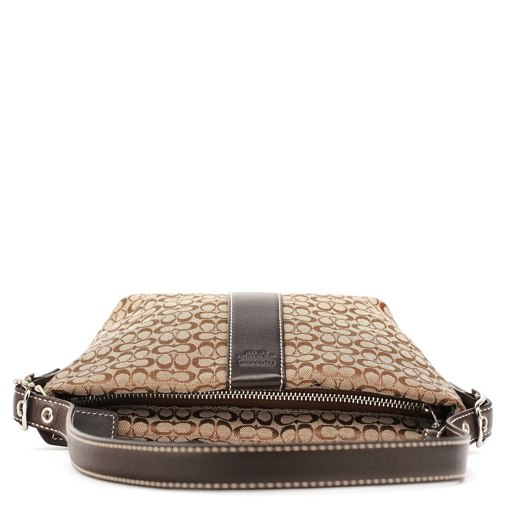 Coach 4771 Beige Brown Signature Shoulder Bag