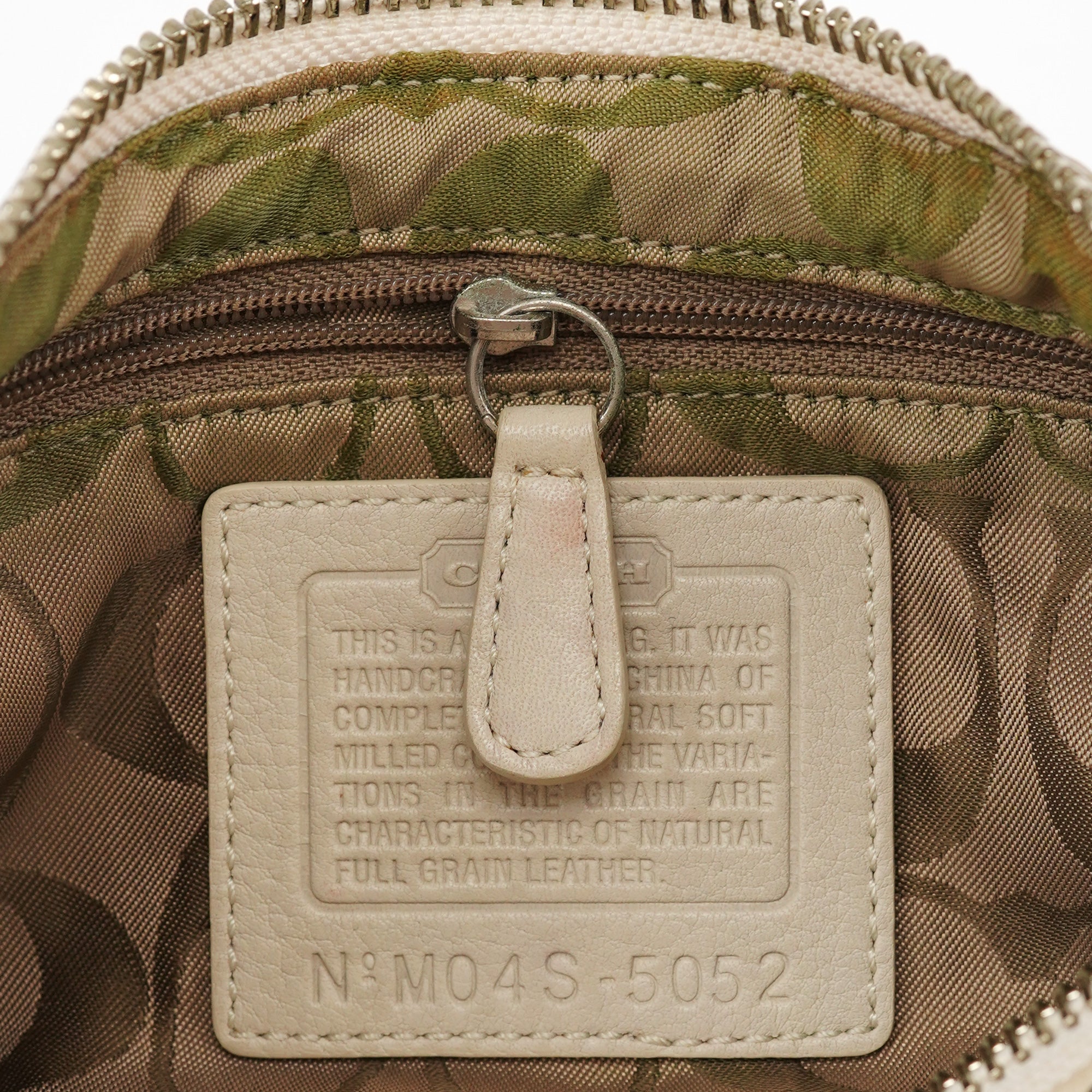 Coach 5052 Beige Leather Demi Shoulder Bag