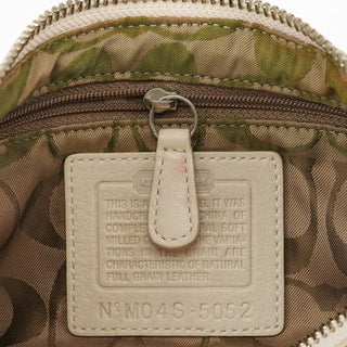 Coach 5052 Beige Leather Demi Shoulder Bag