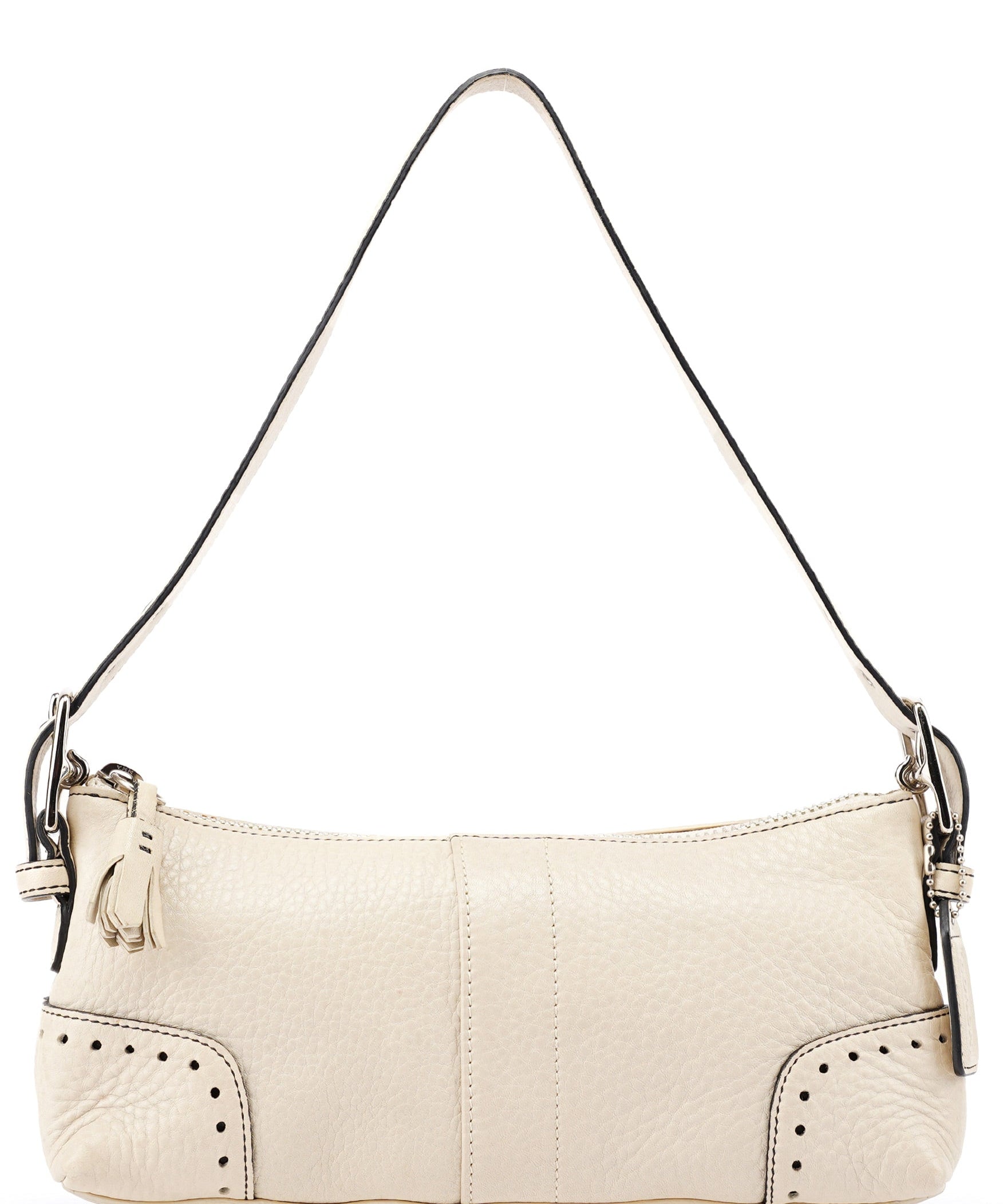 Coach 5052 Beige Leather Demi Shoulder Bag