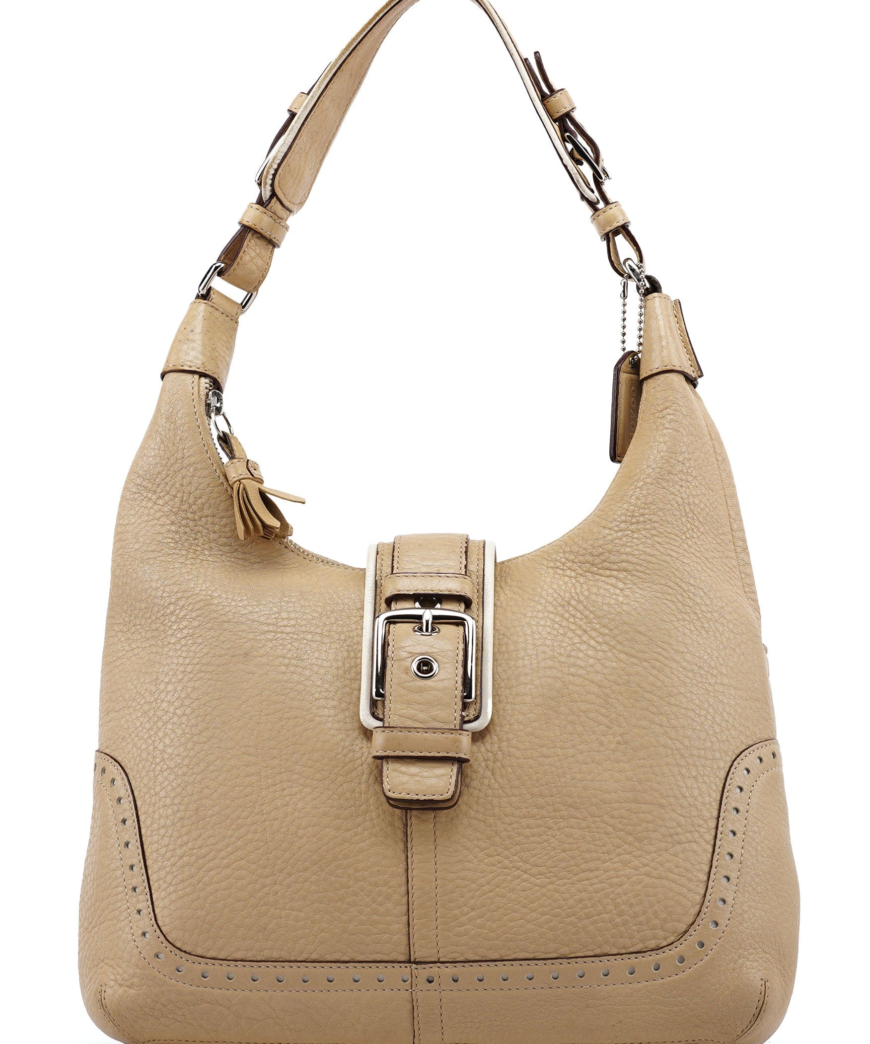 Coach 5054 Beige Leather Soho Shoulder Bag