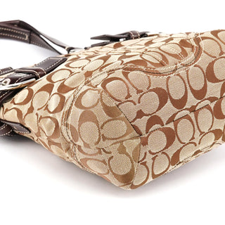 Coach 5088 Beige Brown Signature Soho Tote Bag