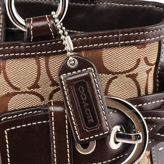 Coach 5088 Beige Brown Signature Soho Tote Bag