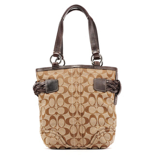 Coach 5088 Beige Brown Signature Soho Tote Bag