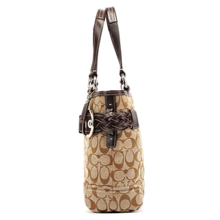 Coach 5088 Beige Brown Signature Soho Tote Bag
