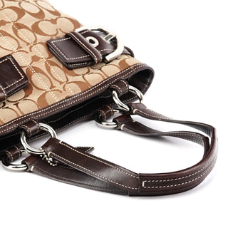 Coach 5088 Beige Brown Signature Soho Tote Bag