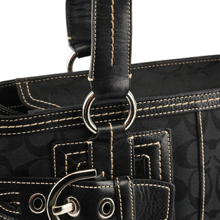 Coach 5089 Black Signature Soho Tote Bag