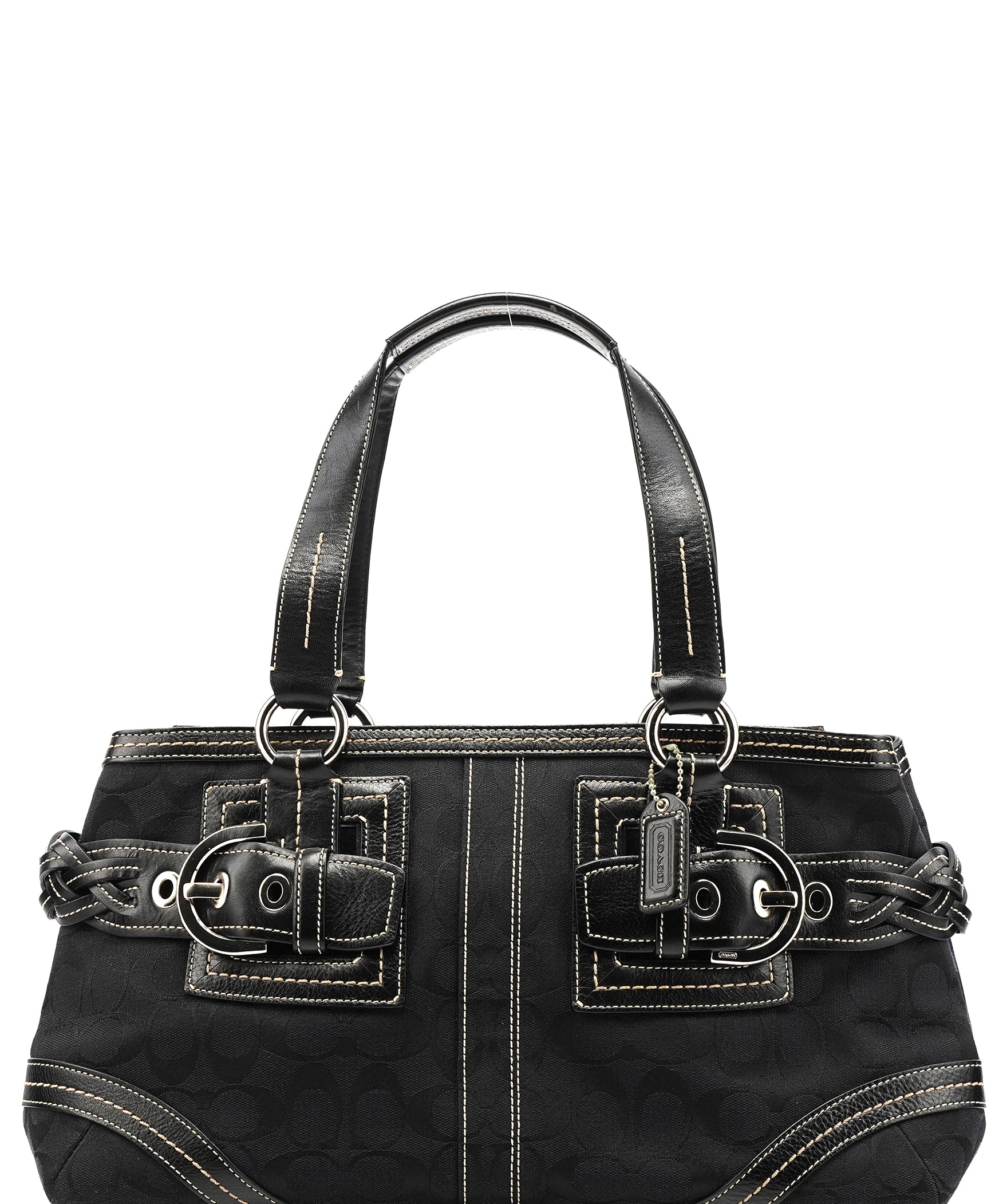Coach 5089 Black Signature Soho Tote Bag