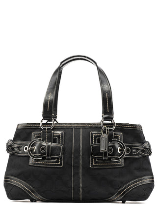 Coach 5089 Black Signature Soho Tote Bag