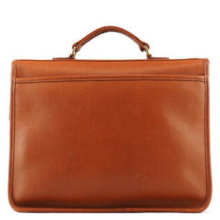 Coach 5181 Light Brown Leather Metropolitan 2-Way Briefcase Bag