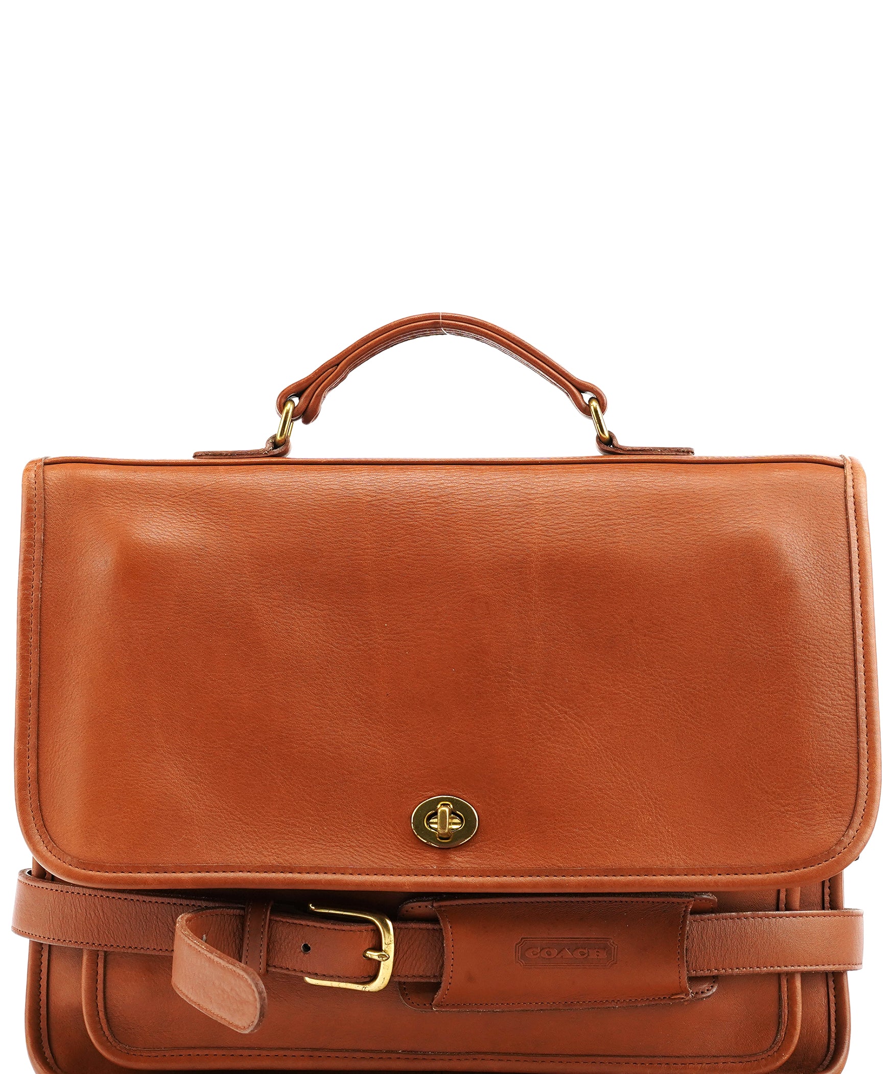 Coach 5181 Light Brown Leather Metropolitan 2-Way Briefcase Bag