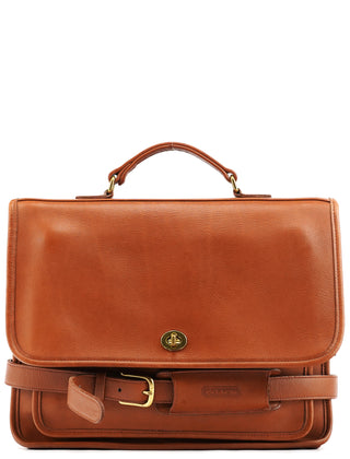 Coach 5181 Light Brown Leather Metropolitan 2-Way Briefcase Bag