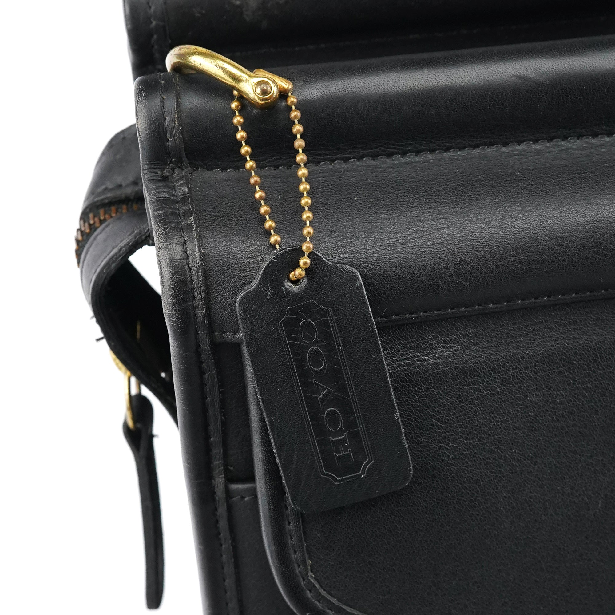 Coach 5213 Black Leather Metropolitan 2-Way Briefcase Bag