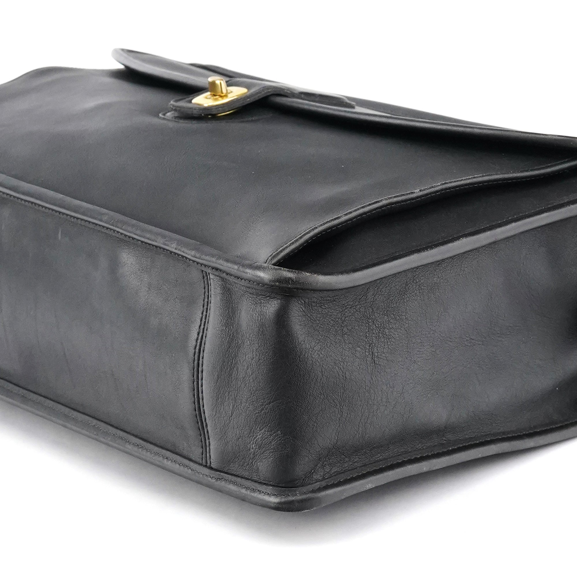 Coach 5213 Black Leather Metropolitan 2-Way Briefcase Bag