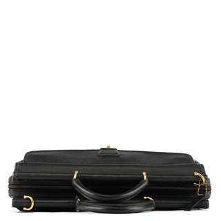 Coach 5213 Black Leather Metropolitan 2-Way Briefcase Bag