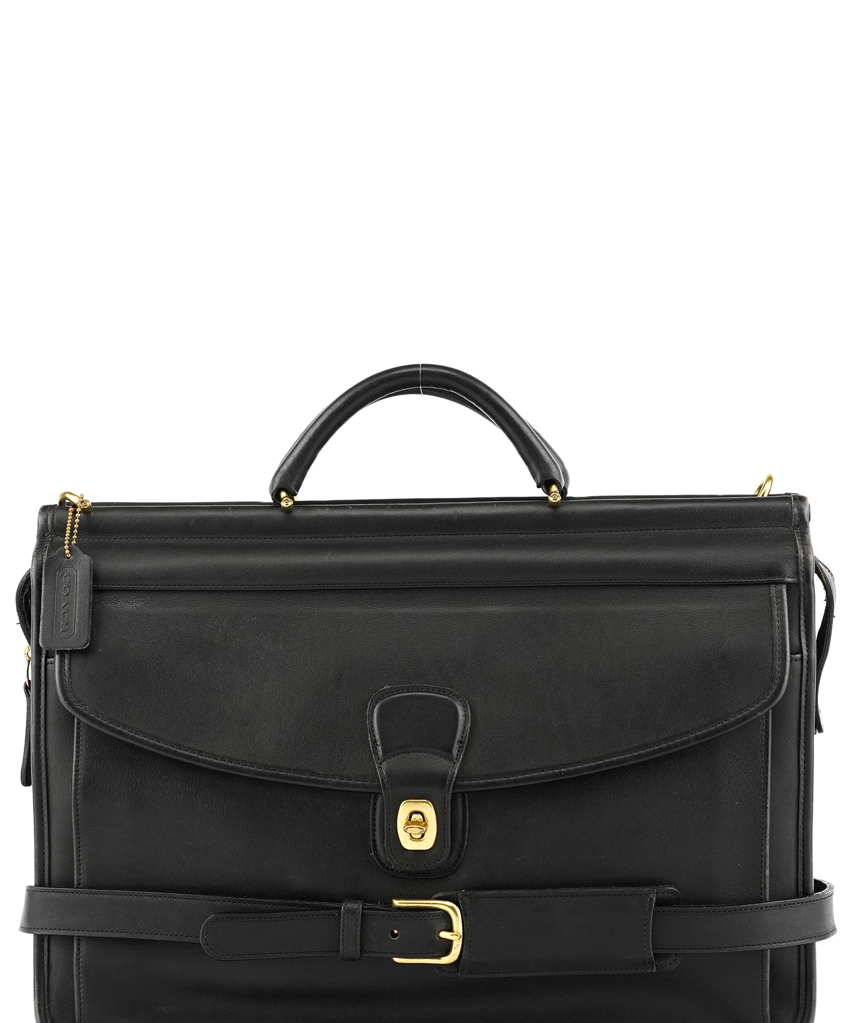 Coach 5213 Black Leather Metropolitan 2-Way Briefcase Bag