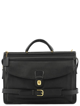 Coach 5213 Black Leather Metropolitan 2-Way Briefcase Bag