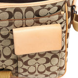Coach 5229 Beige Tan Signature Crossbody Bag