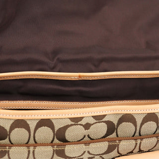 Coach 5229 Beige Tan Signature Crossbody Bag