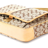 Coach 5229 Beige Tan Signature Crossbody Bag