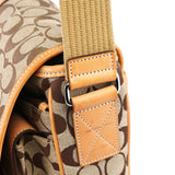 Coach 5229 Beige Tan Signature Crossbody Bag