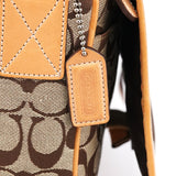 Coach 5229 Beige Tan Signature Crossbody Bag