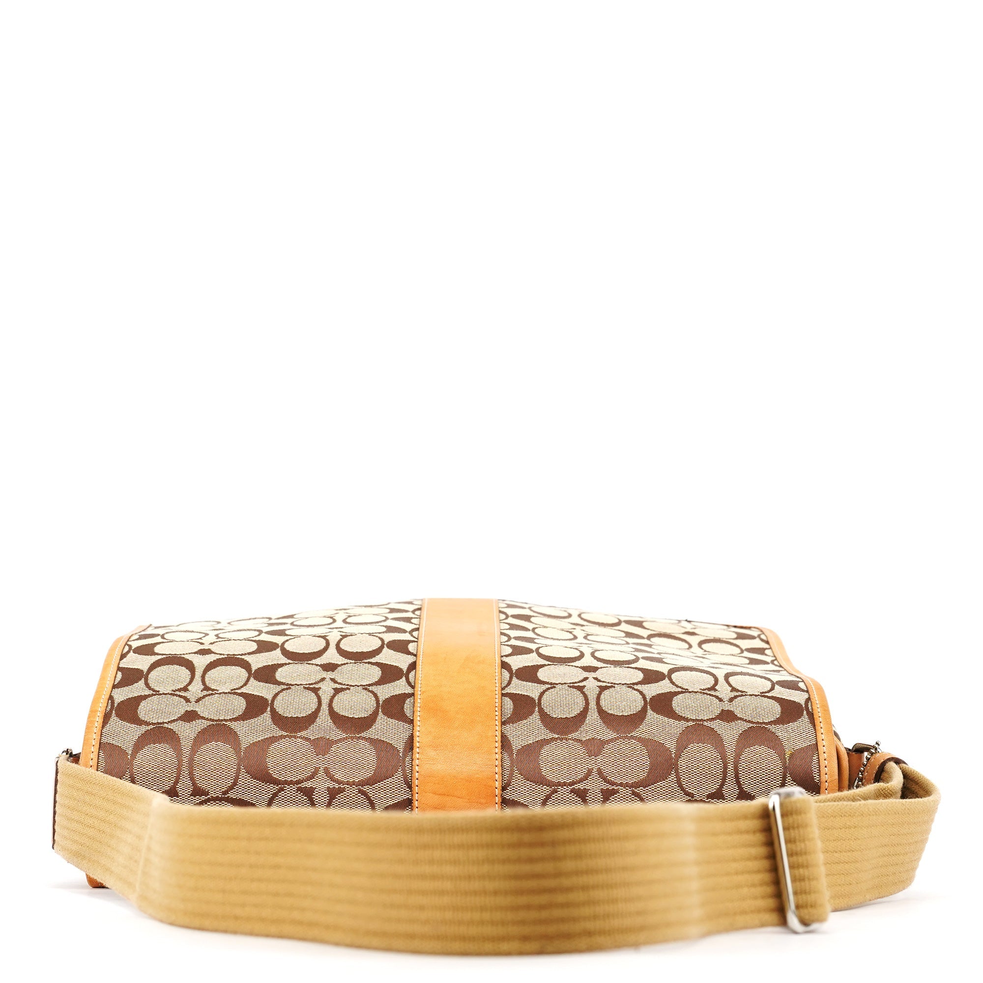 Coach 5229 Beige Tan Signature Crossbody Bag