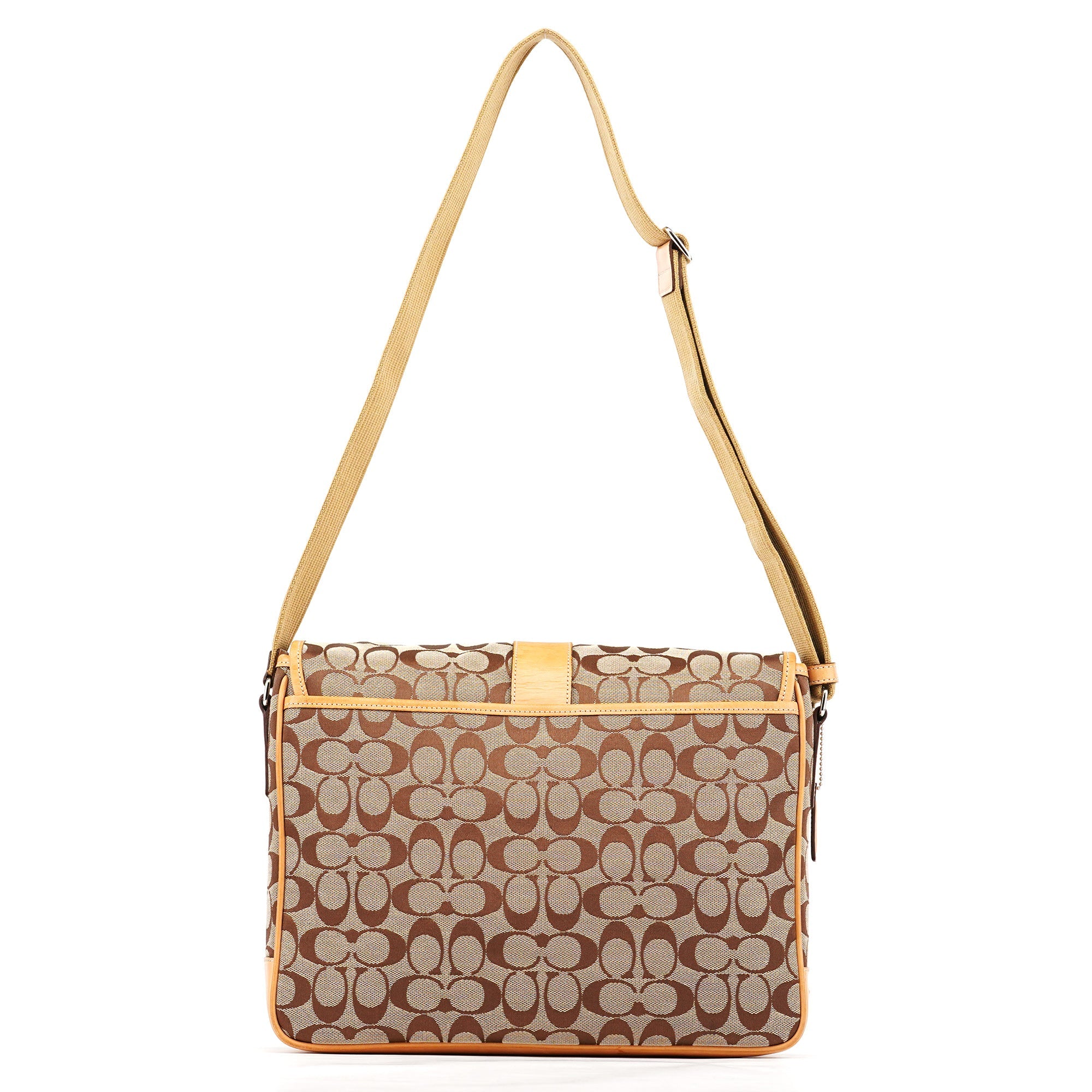Coach 5229 Beige Tan Signature Crossbody Bag