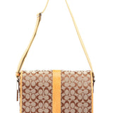 Coach 5229 Beige Tan Signature Crossbody Bag
