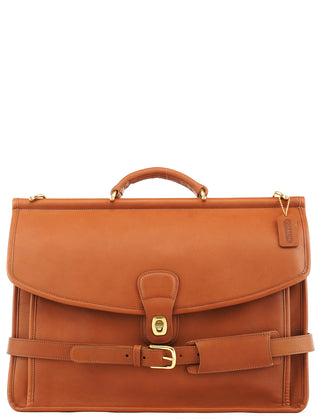 Coach 5266 Brown Leather Metropolitan 2-Way Briefcase Bag
