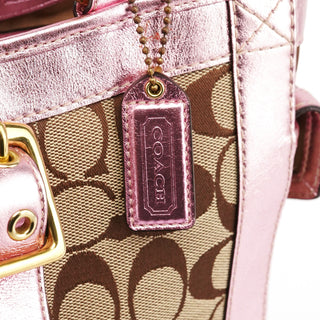 Coach 5623 Beige Pink Signature Legacy Soho Tote Bag