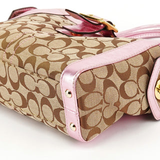 Coach 5623 Beige Pink Signature Legacy Soho Tote Bag