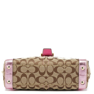 Coach 5623 Beige Pink Signature Legacy Soho Tote Bag