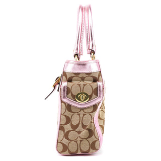 Coach 5623 Beige Pink Signature Legacy Soho Tote Bag