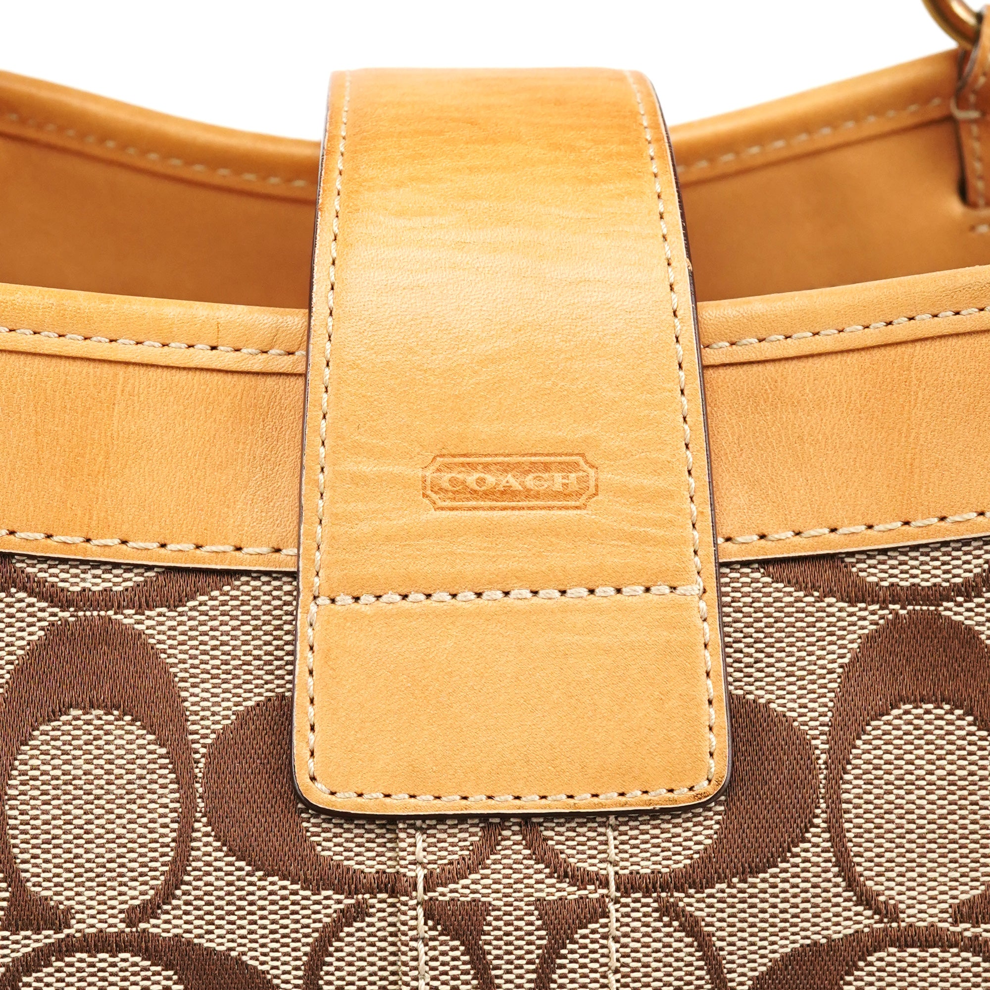 Coach 5624 Beige Tan Signature Soho Tote Bag