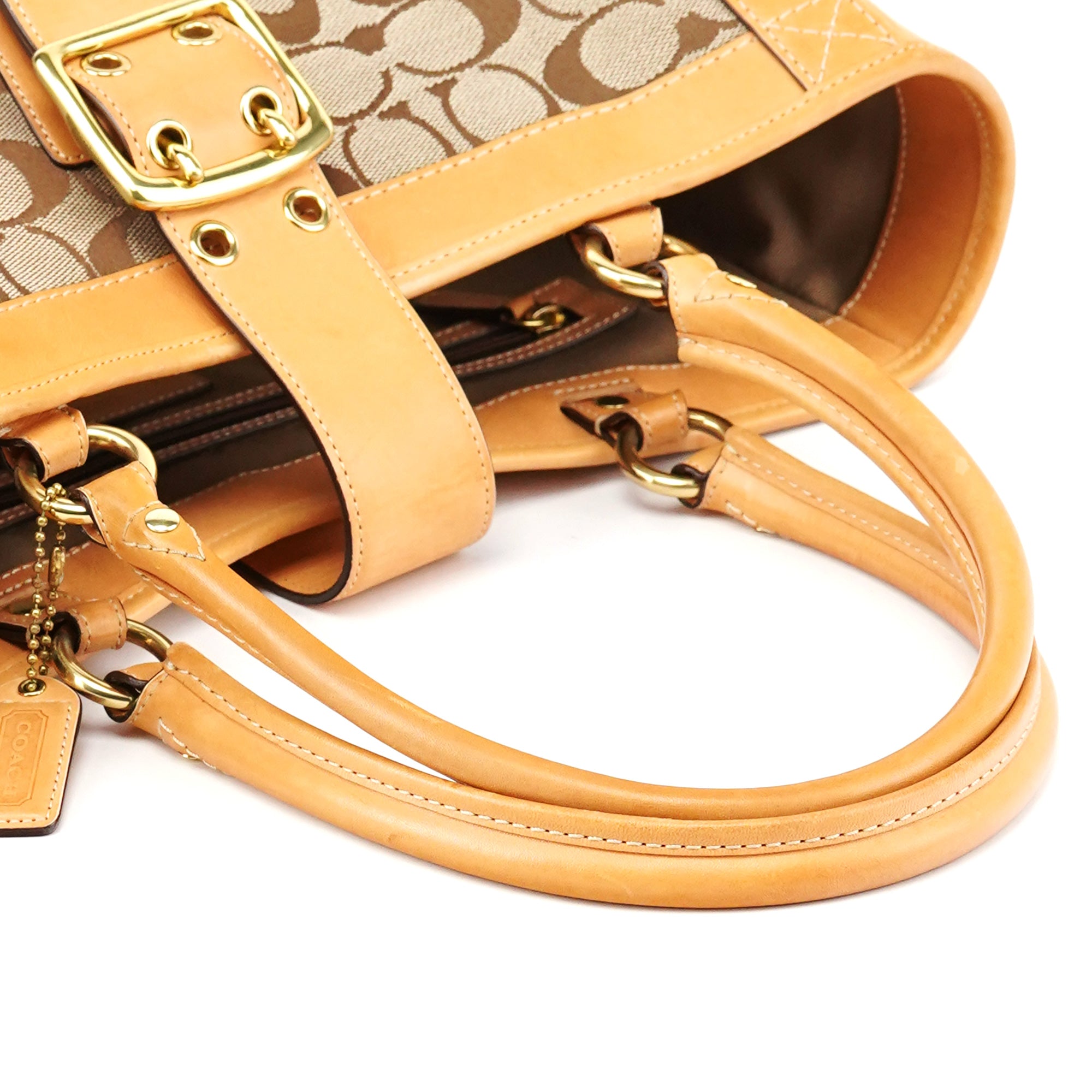 Coach 5624 Beige Tan Signature Soho Tote Bag