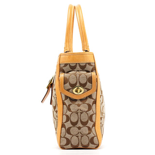 Coach 5624 Beige Tan Signature Soho Tote Bag
