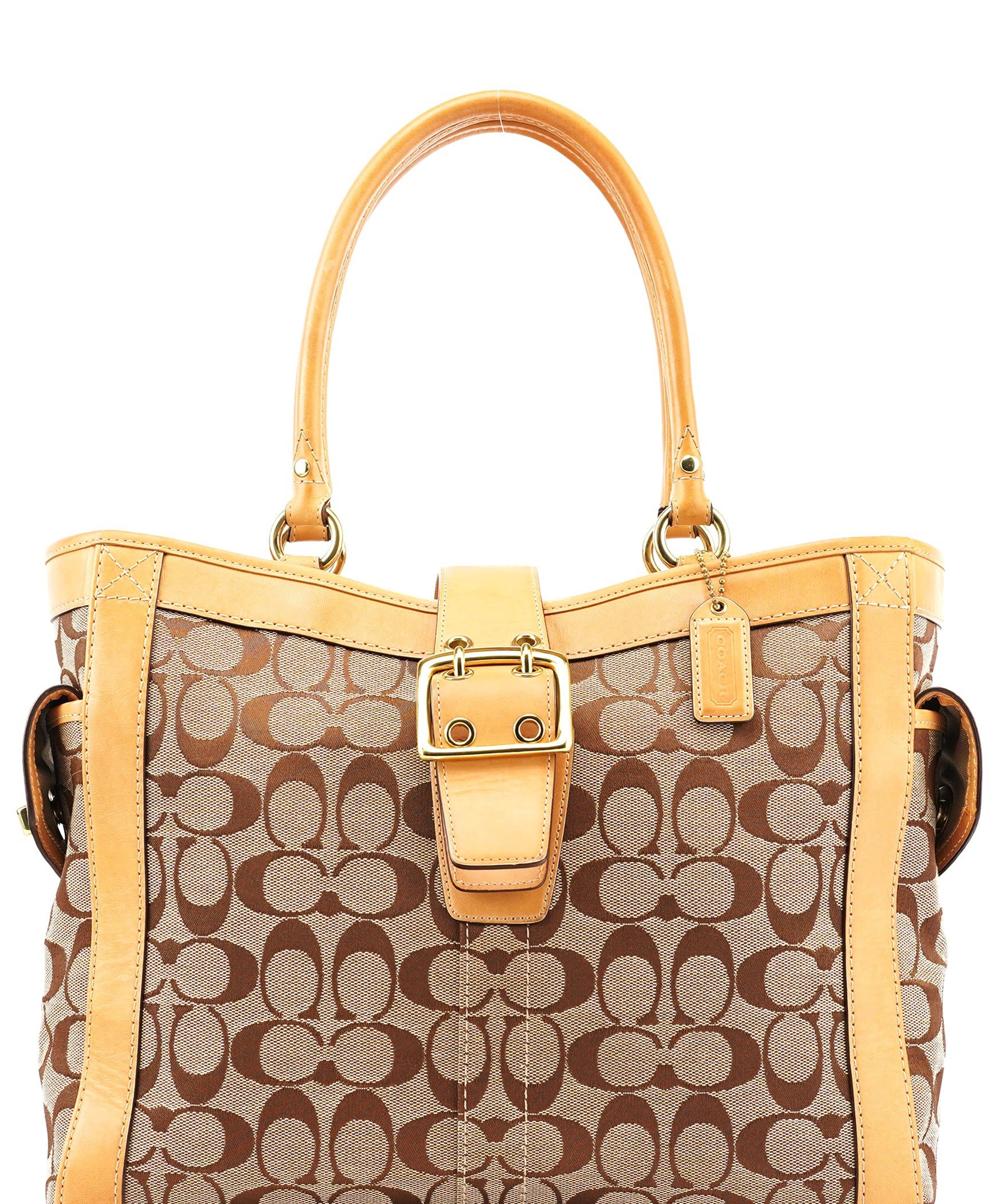 Coach 5624 Beige Tan Signature Soho Tote Bag