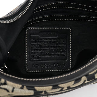 Coach 6045 Grey Black Signature Shoulder Bag