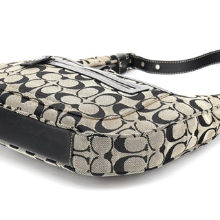 Coach 6045 Grey Black Signature Shoulder Bag