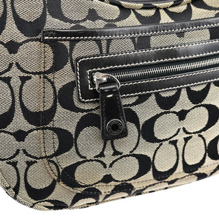 Coach 6045 Grey Black Signature Shoulder Bag