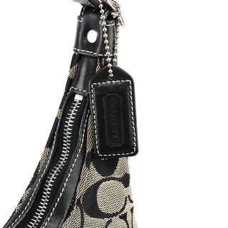 Coach 6045 Grey Black Signature Shoulder Bag