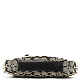 Coach 6045 Grey Black Signature Shoulder Bag