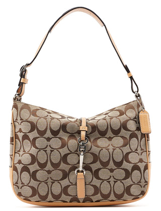 Coach 6091 Beige Signature C Hobo Shoulder Bag