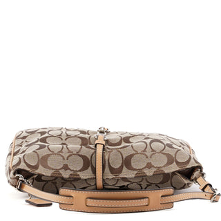 Coach 6091 Beige Signature C Hobo Shoulder Bag