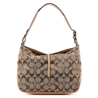 Coach 6091 Beige Signature C Hobo Shoulder Bag