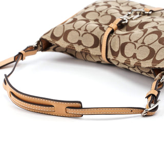 Coach 6091 Beige Signature C Hobo Shoulder Bag