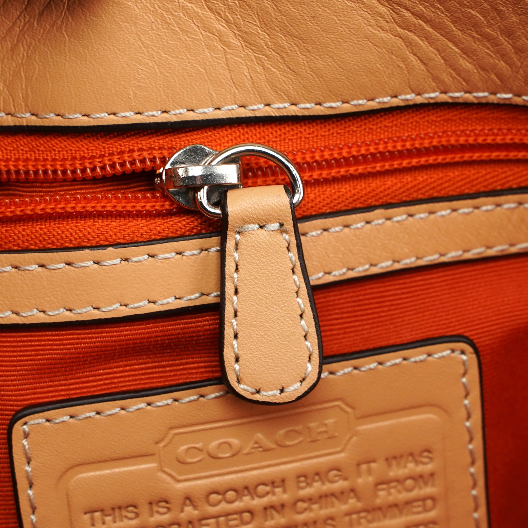Coach 6091 Beige Signature C Hobo Shoulder Bag