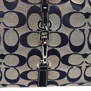 Coach 6091 Grey Navy Signature Canvas Shoulder Bag